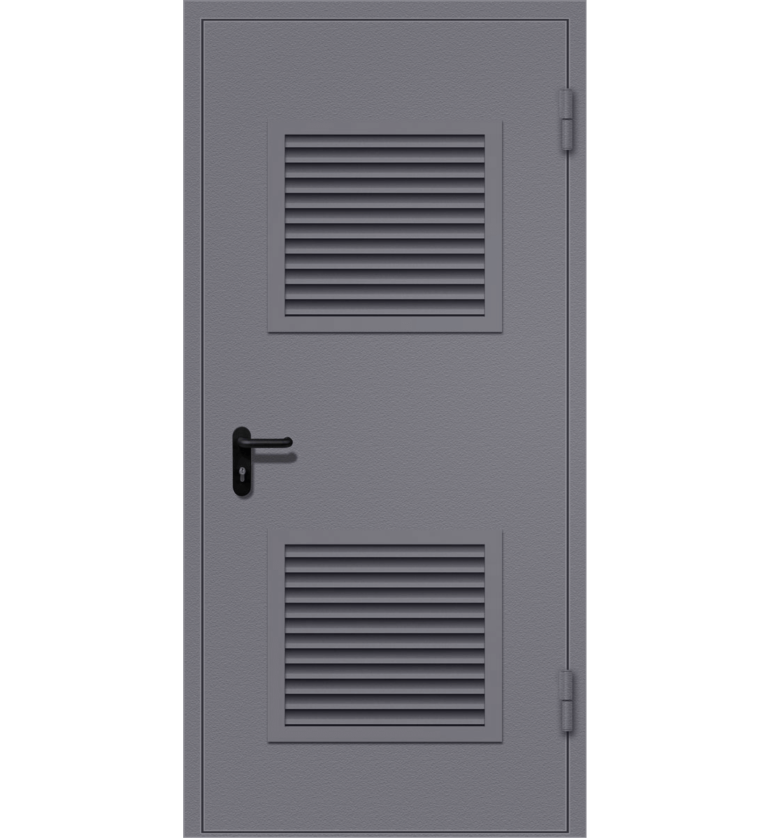 Техническая дверь с двумя решетками