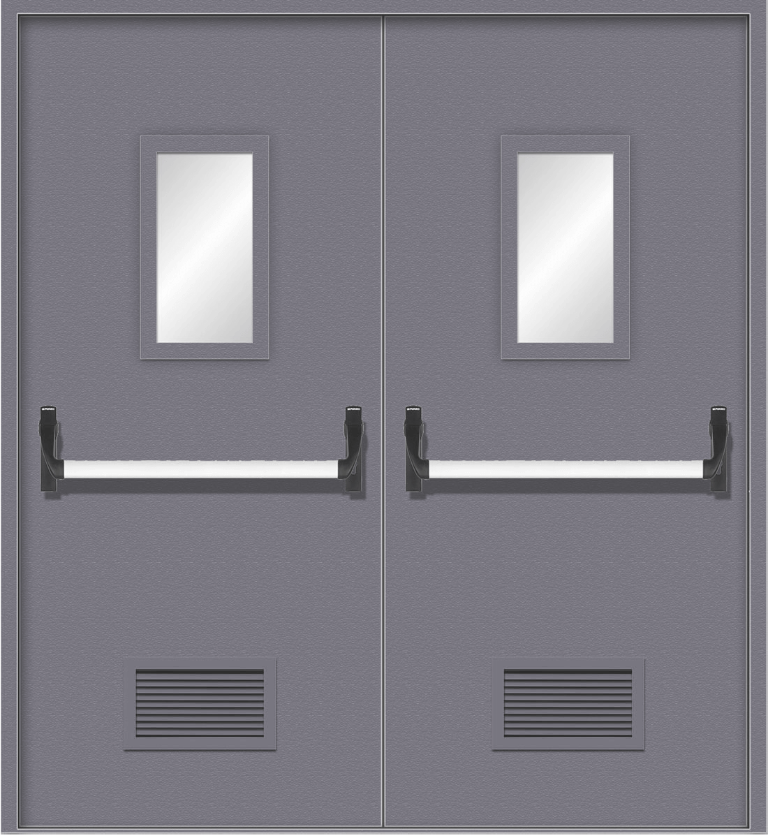 Двупольная противопожарная дверь с антипаникой EIW 60