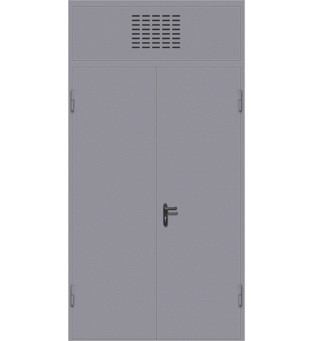 Двупольная противопожарная дверь с фрамугой и вентиляцией EI 60, фото 9981