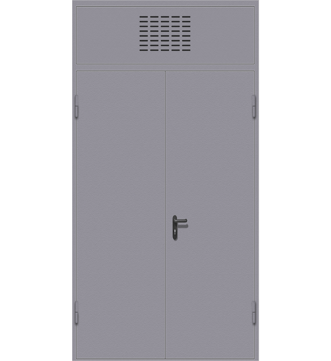 Двупольная противопожарная дверь с фрамугой и вентиляцией EI 60