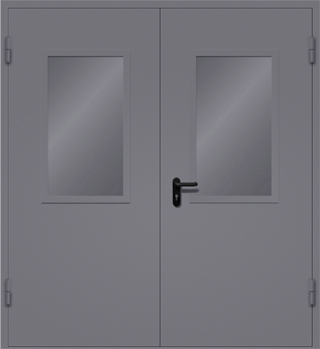 Двупольная тамбурная дверь с двойным стеклом, фото 85