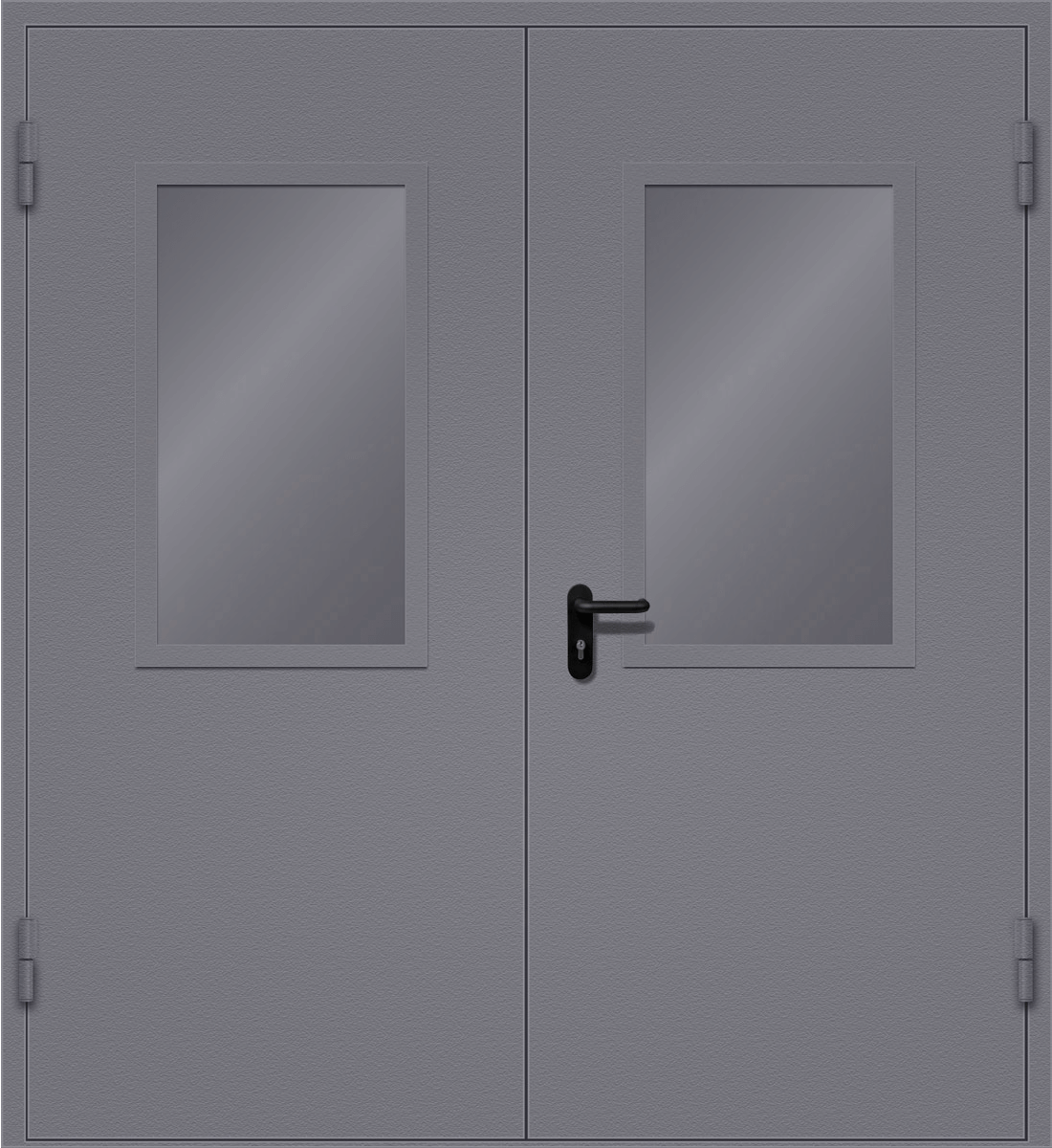 Двупольная тамбурная дверь с двойным стеклом