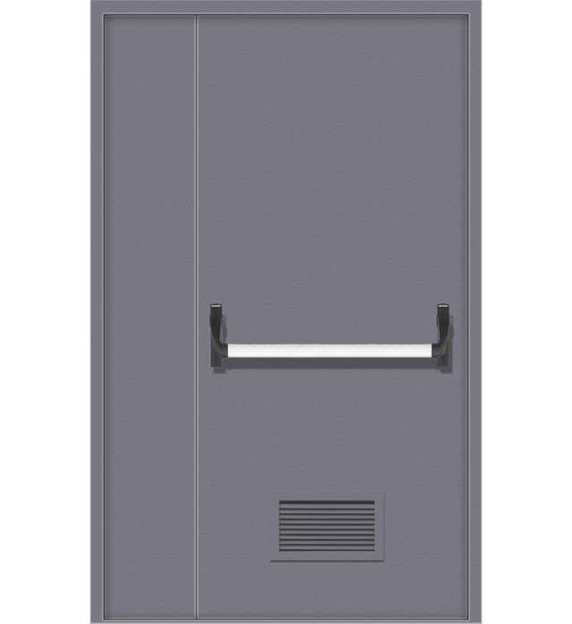 Полуторная противопожарная дверь с антипаникой и вентиляцией EI 60, фото 21