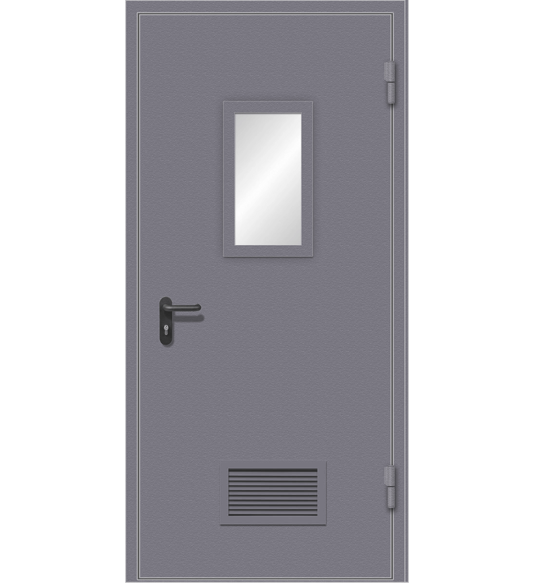 Однопольная дверь с остеклением и вентиляцией EIW 60